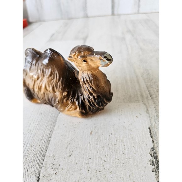 Vintage chalkware camel nativity village Xmas decor - Picture 2 of 11